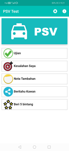 Android application PSV Test - Taxi/E-Hailing/Grab screenshort