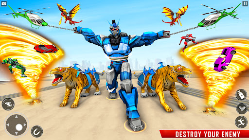 Police Tiger Robot Car Game 3d Screen 3