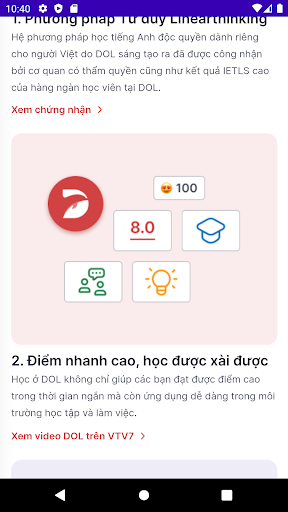 DOLEnglish Học viện Tiếng Anh Screen 3
