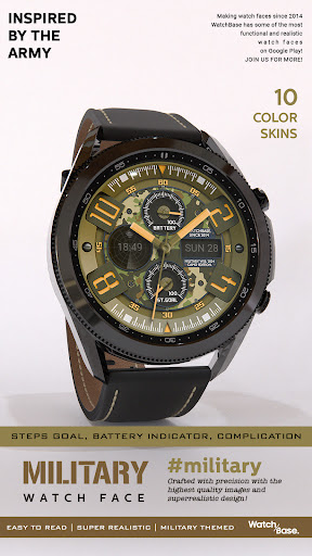 Android application Military Watch face screenshort