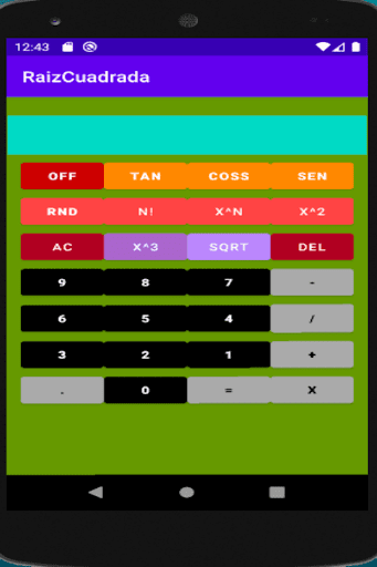 Calculadora Cientifica -Raiz Cuadrada