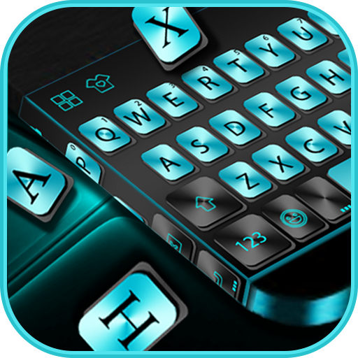 Cyan Metal Keyboard Theme logo