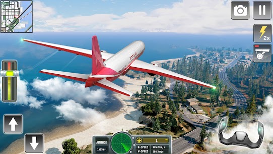 Flight Simulator : Plane Games Mod Apk 2.2 (A Lot of Gold Coins) 4