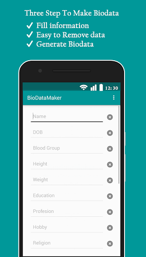 BioDataMaker Screen 2