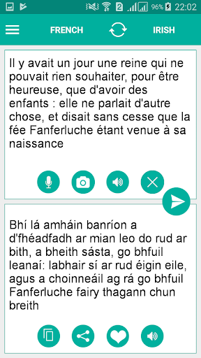 Android application Irish French Translator screenshort
