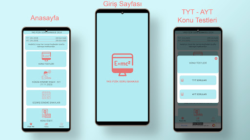 Android application YKS FİZİK SORU BANKASI screenshort