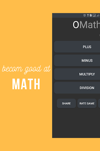 Android application OMath : Easy Math Game screenshort