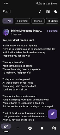 Unwind: Poetry & Writing screenshot 0