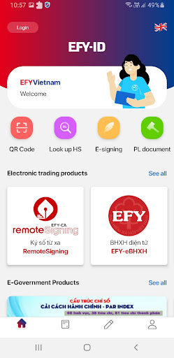 Android application EFY-ID screenshort