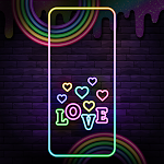 Cover Image of Unduh Rainbow Neon Love - Wallpaper  APK