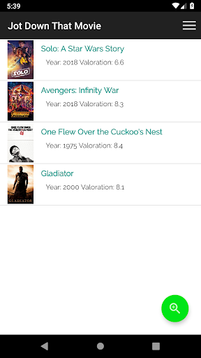 Android application JotDown That Movie screenshort
