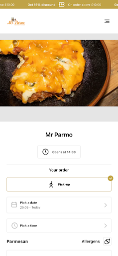 Android application Mr Parmo Bradford screenshort