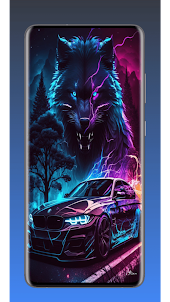 Neon Wolf Wallpaper