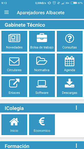 Android application Aparejadores Albacete screenshort