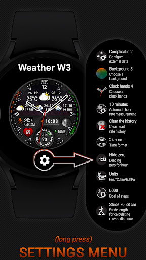 Weather watch face W3 Screen 3