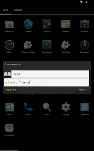 Quick Notes in Statusbar Screen 3