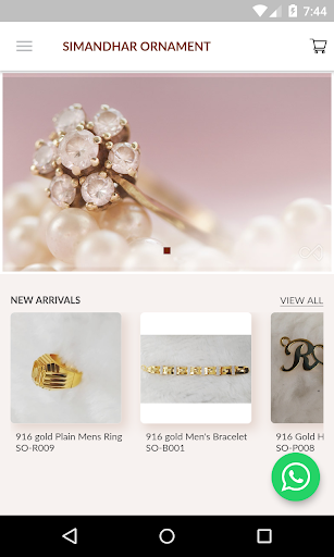 Android application Simandhar Ornament - Gold CZ J screenshort