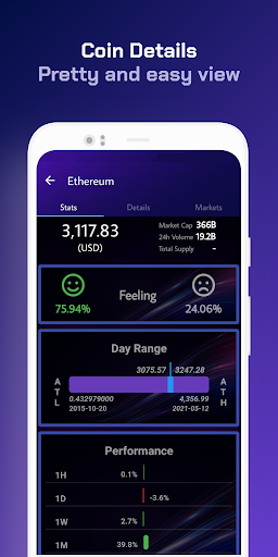 Coiners: CoinMarket Heatmap Screen 3