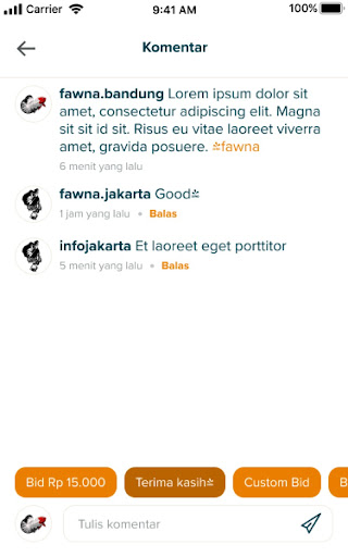 Android application Fawna screenshort