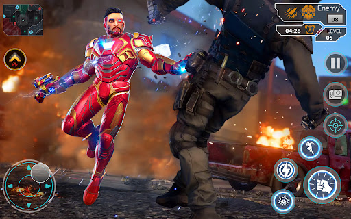 Iron Hero Superhero Robot Game screenshot 4