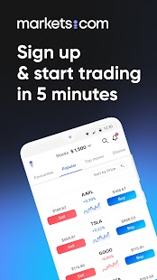 markets.com Trading App Screenshot