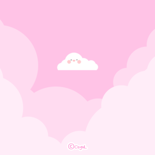 카카오톡 테마 - 뭉게뭉게 구름_핑크빛 하늘 logo