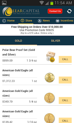 Lear Gold & Silver Daily! Screen 2