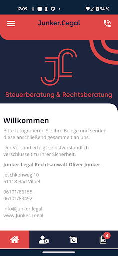 Android application Junker.Legal screenshort