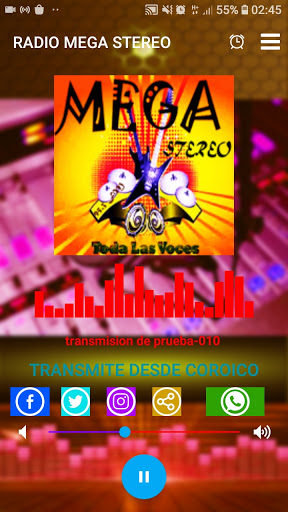 Android application RADIO MEGA STEREO COROICO screenshort