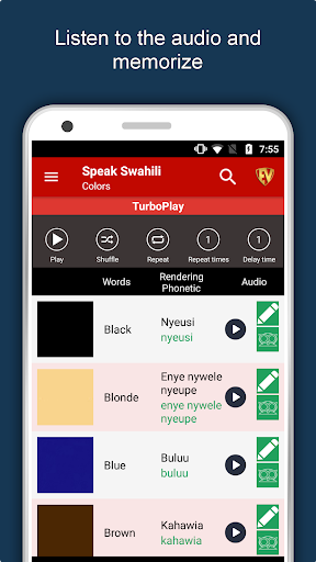Screenshot of Learn Swahili Language Offline