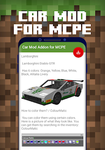 Car Mod Addon for MCPE 1.0 APK screenshots 5