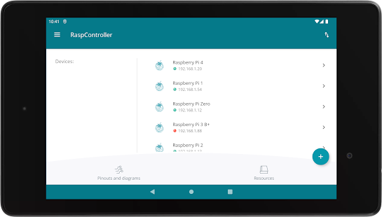 RaspController Capture d'écran