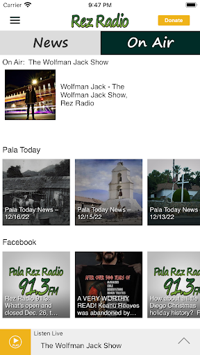 Android application Rez Radio App screenshort