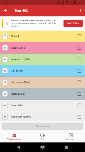 Android application einfach.liefern screenshort