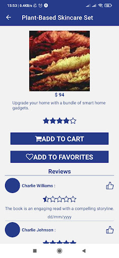 Blueberry Online Store Screen 2