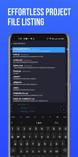 Android application Acode - code editor | FOSS screenshort