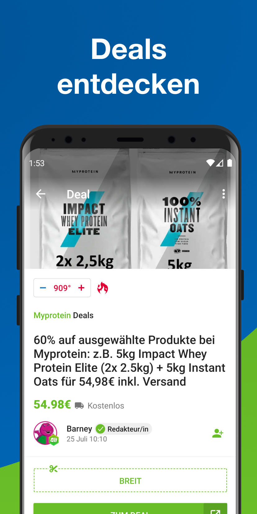 Android application mydealz – Gutscheine, Angebote screenshort