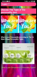 Who are you ? : Personality