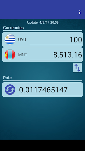 Android application UYU Peso x Mongolian Tugrik screenshort