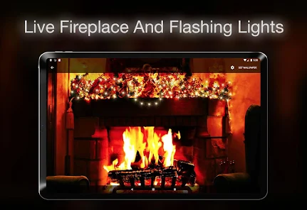 Omdat Oppositie Toevoeging Christmas Fireplace Live Wallp - Apps op Google Play
