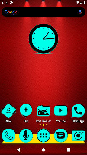 Android application Cyan and Black Icon Pack screenshort