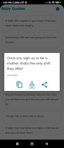 Baby Quotes and Sayings Screen 3