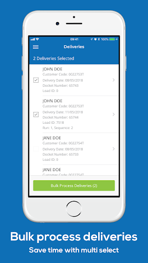 Android application CORE proof of delivery screenshort