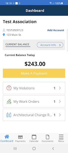 HOAez Homeowner App Screen 2