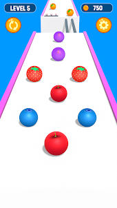 Ball Run Fruit: Fruit Merge