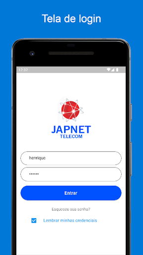 Android application Japnet Telecom screenshort