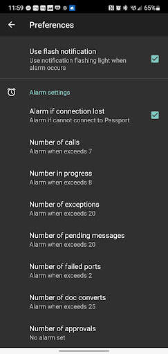 Lane Enterprise Status Service Screen 3