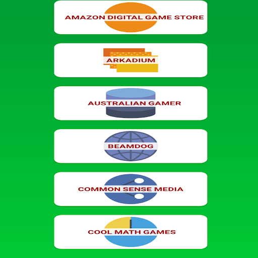 Android application ONLINE GAME WEBSITES screenshort