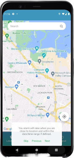 Android application Erminder - Geo Alarm Reminder screenshort