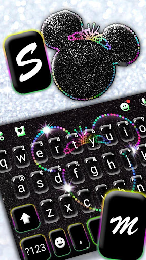 Silver Glitter Minny Keyboard Screen 2